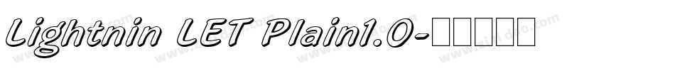 Lightnin LET Plain1.0字体转换